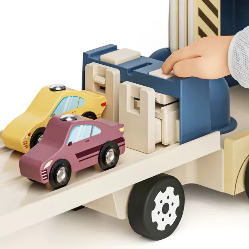 Montessori fa autó szállító transporter jármű TOPBRIGHT