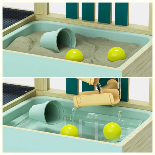 Kültéri sárkonyha víztartállyal, homokozó rekesszel és játékkonyha felülettel TOPBRIGHT