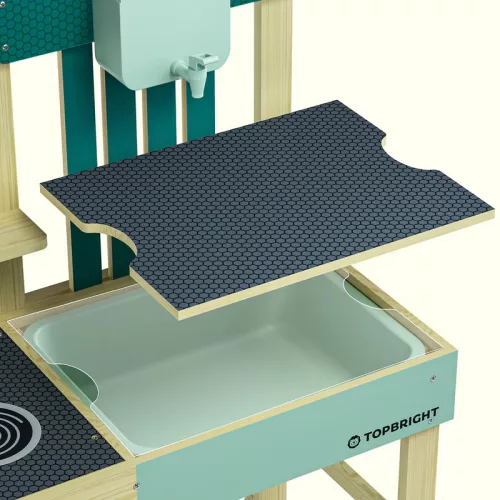 Kültéri sárkonyha víztartállyal, homokozó rekesszel és játékkonyha felülettel TOPBRIGHT