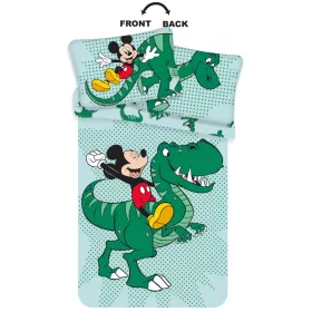   Disney Mickey Dino gyerek, ovis ágyneműhuzat 100×135cm, 40×60 cm
