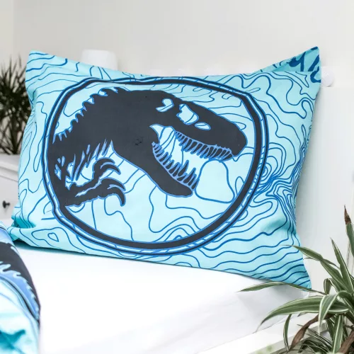 Jurassic World Dinosaur Tracker Sötétben világító ágyneműhuzat 140×200cm, 70x90 cm