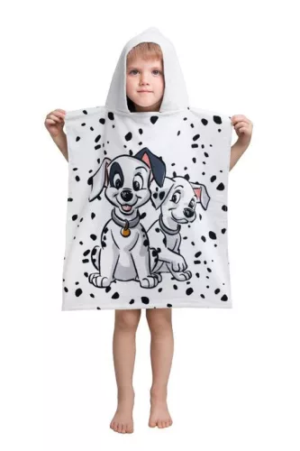 Disney 101 Kiskutya White strand törölköző poncsó 50x115cm