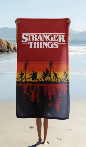Stranger Things Upside Down fürdőlepedő, strand törölköző 70x140cm