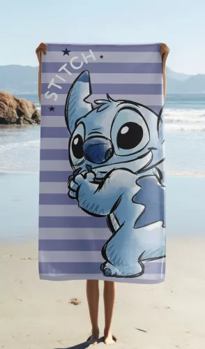 Disney Lilo és Stitch, A csillagkutya Stripes fürdőlepedő, strand törölköző 70x140cm (Fast Dry)