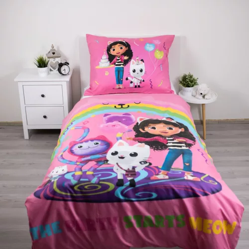 Gabi babaháza Rainbow Party ágyneműhuzat 140×200cm, 70×90 cm microfibre