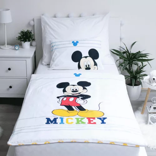 Disney Mickey Colors gyerek, ovis ágyneműhuzat 100×135cm, 40×60 cm