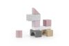 Label-Label 50 darabos rózsaszín építőkocka készlet - Fa építőkockák