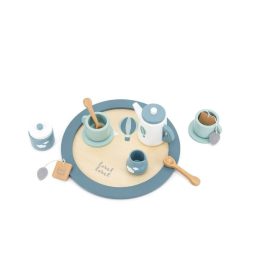   Label-Label Zöld teáskészlet - Fa játék szerepjátékokhoz