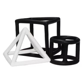   Label-Label -Szilikon geometrikus formák rágóka - Fekete&fehér