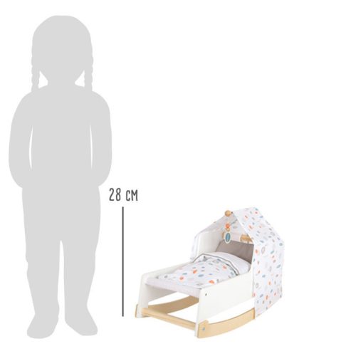 Legler "Little Button" fa baba bölcső – multifunkciós hintaként és pihenőként használható, minőségi fa játék