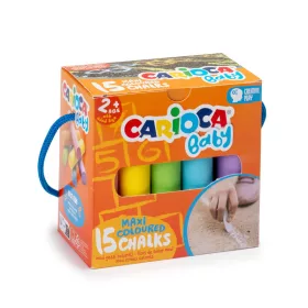   Carioca baby - Maxi kimosható aszfaltkréta - 15 db-os készlet