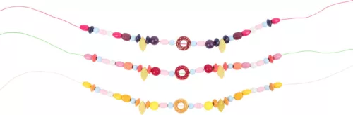 Legler fa gyöngyfűző készlet muffin formában – színes fűzhető gyöngyök trendi cupcake tárolóban