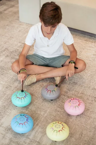 Baby Tambú  Szélsárkány, világos kék gyerhangszer, zenedob, handpan