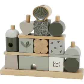   Label Label montesszori formaépítő rudas fa építőjáték  - Oliva