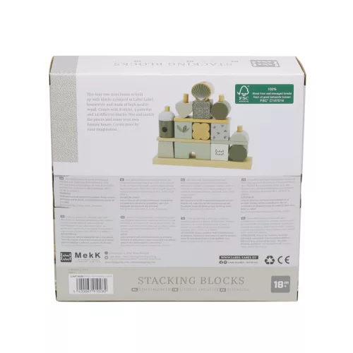 Label Label montesszori formaépítő rudas fa építőjáték  - Oliva