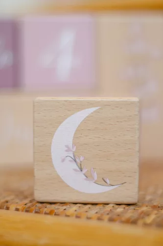 Label Label Fa mérföldkőkockák - Pink