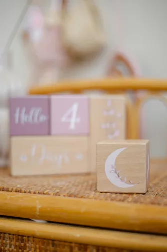 Label Label Fa mérföldkőkockák - Pink