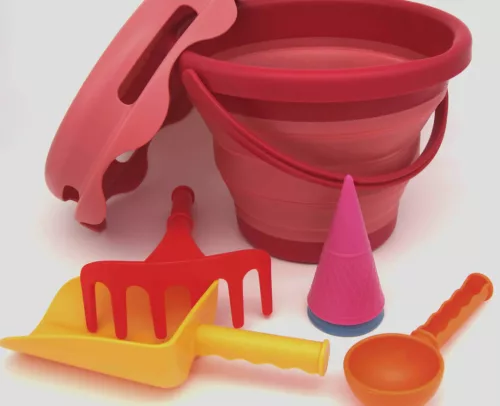 CompacToys - 7 az 1-ben homokozó készlet - Rózsa