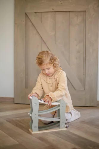 Label Label fából készült versenypálya olivazöld színben - Fajáték