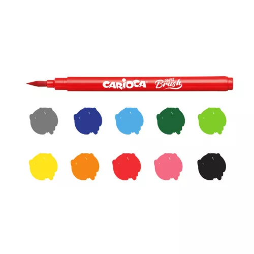 Carioca 10 db-os ecsetfilctoll készlet - Super Brush