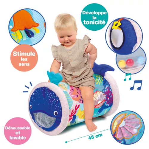 LUDI Felfújhatós Bálnás baby henger - Baby Roller Whale