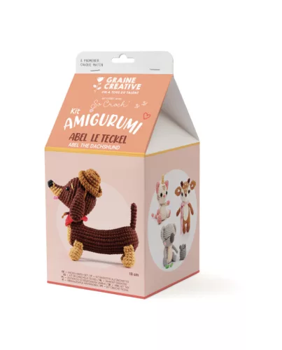 Graine Creative Amigurumi készlet – Tacskó (18 cm)