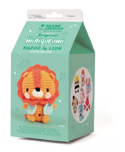 Graine Creative Minigurumi készlet – Kazuo, az oroszlán (10 cm)