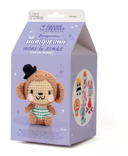 Graine Creative Minigurumi készlet – Nori, a majom (10 cm)