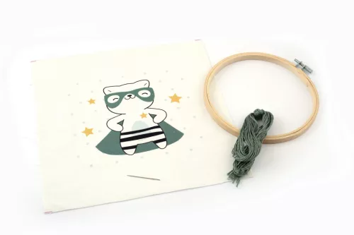 Graine Creative Hímzőkészlet – Szuper cica (15 cm)