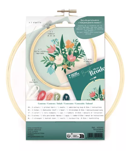 Graine Creative Hímzőkészlet – Virágcsokor (20 cm)