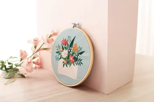 Graine Creative Hímzőkészlet – Virágcsokor (20 cm)