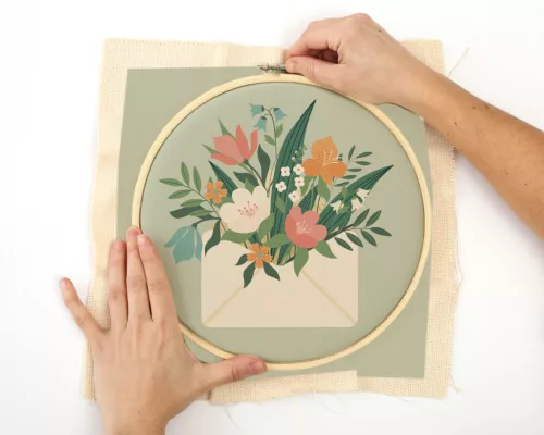 Graine Creative Hímzőkészlet – Virágcsokor (20 cm)