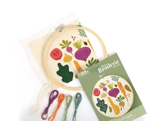 Graine Creative Hímzőkészlet – Zöldségeskert (20 cm)