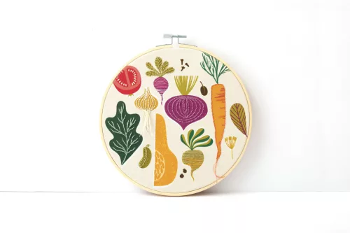 Graine Creative Hímzőkészlet – Zöldségeskert (20 cm)