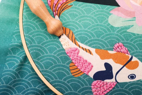 Graine Creative Punch needle hímzőkészlet – Koi ponty (25 cm)