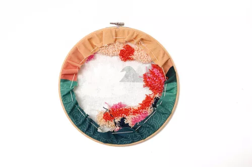 Graine Creative Punch needle hímzőkészlet – Koi ponty (25 cm)