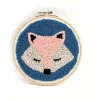 Graine Creative Punch needle hímzőkészlet – Róka (20 cm)