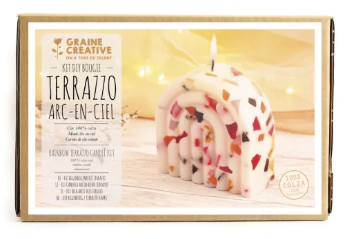 Graine Creative Gyertyakészítő - Szivárvány terrazzo