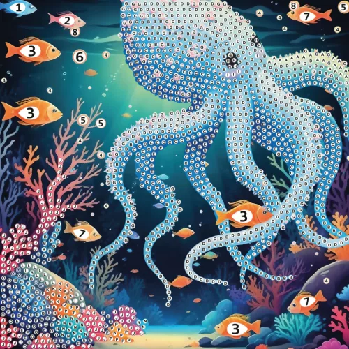 Graine Creative Gyémántfestő képeslap – Tengeri világ