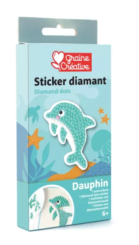 Graine Creative Gyémántfestő matrica – Delfin