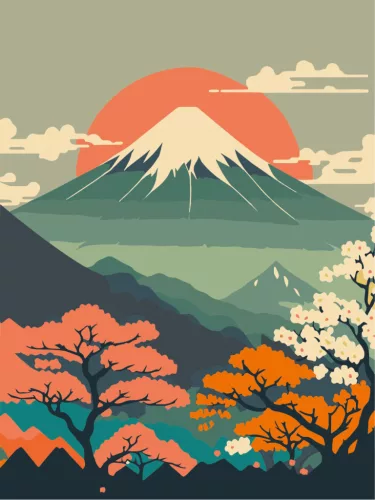 Graine Creative Számfestő – Fuji-hegy (30×40 cm)