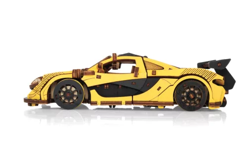 Graine Creative 3D fa modell – Sárga versenyautó