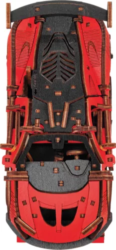 Graine Creative 3D fa modell – Piros versenyautó