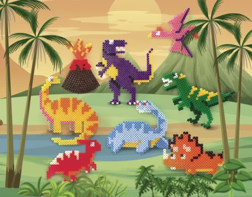 Graine Creative 3000 db-os vasalható gyöngy készlet – Dinoszauruszok