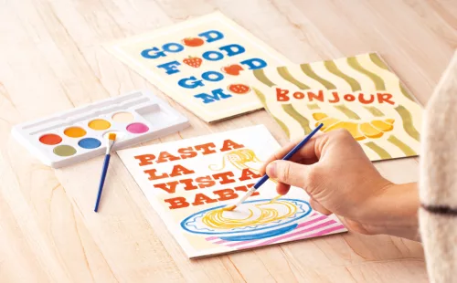 Graine Creative Számfestő képeslap készlet - Bon Appétit