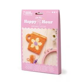   Graine Creative Punch needle hímzőkészlet – Virágos bögre (25 cm)