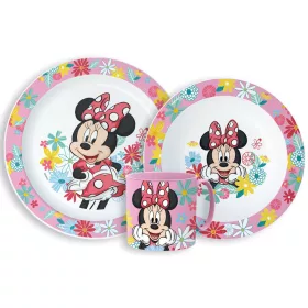   Disney Minnie Spring étkészlet, micro műanyag szett bögrével 265 ml