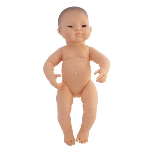 Baba - ázsiai lány, haj nélkül, 40 cm-es, vízálló, MINILAND, ML31006