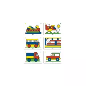   Pötyihez feladatlapok - Közlekedés, 6 db, 10 mm, 4 színű, MINILAND, ML31835