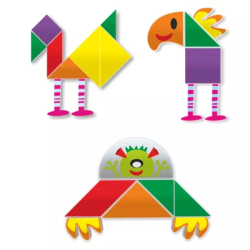 Mókás Tangram, mágneses utazójáték, MINILAND ML31965